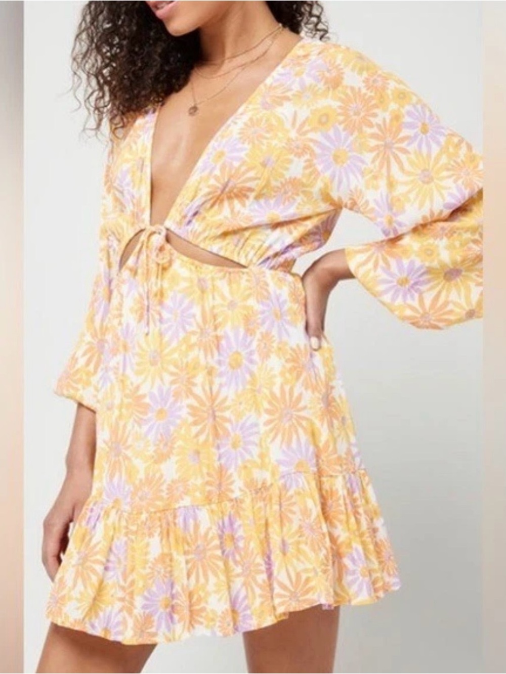 L*Space Feelin Fine Daisy Coverup Summer Beach Vacation Boho Dress NWT Sz Medium